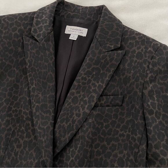 Tahari by ASL Leopard Animal Print Blazer, Size 2 NWOT - Picture 11 of 13
